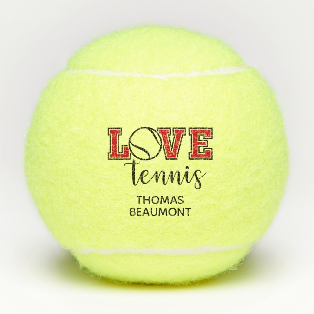 Pelotas De Tenis Amo el Tenis (Anverso)