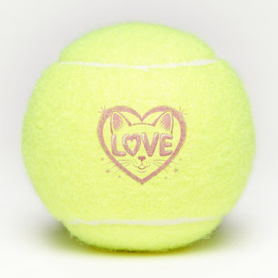 Pelotas De Tenis Amor de Gato Brillante