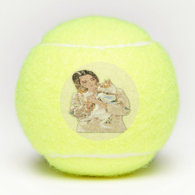 Pelotas De Tenis Añadir imagen personalizada (Anverso)
