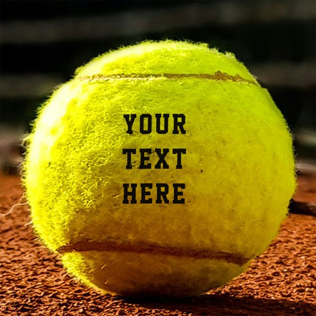 Pelotas De Tenis Añadir su propio texto Personalizado aquí negro y  (Subido por el creador)