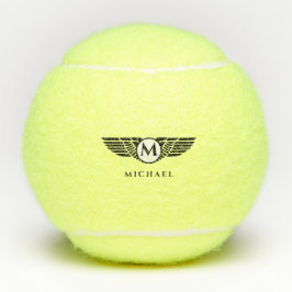 Pelotas De Tenis Angel Wings Vintage Golden Name First Monograma