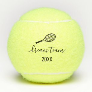 Pelotas De Tenis Año de nombre de equipo personalizado