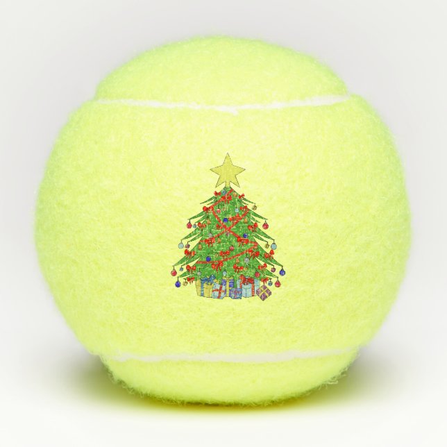 Pelotas De Tenis árbol de Navidad (Anverso)