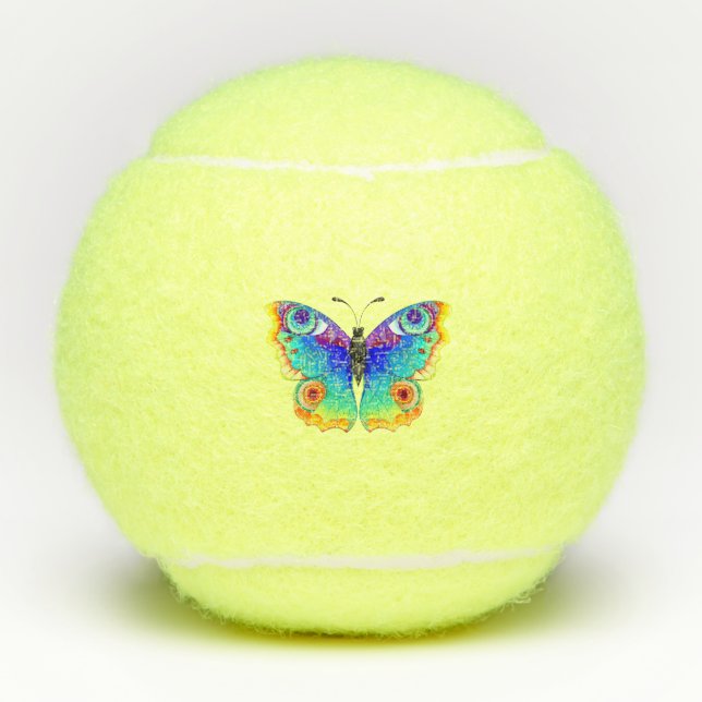 Pelotas De Tenis Arcoiris mariposa Peacock Eye (Anverso)