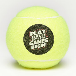 Pelotas De Tenis Arte de cita deportiva Play Ball en negrita