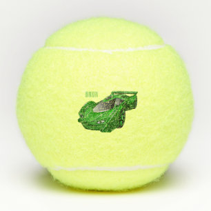 Pelotas De Tenis Autobús deportivo verde con ilustracion aéreo