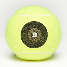 Pelotas De Tenis "B" Monograma Inicial Personalizado Campeonato de 