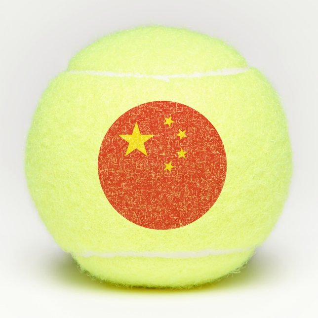Pelotas De Tenis Balón de tenis con bandera de China (Anverso)