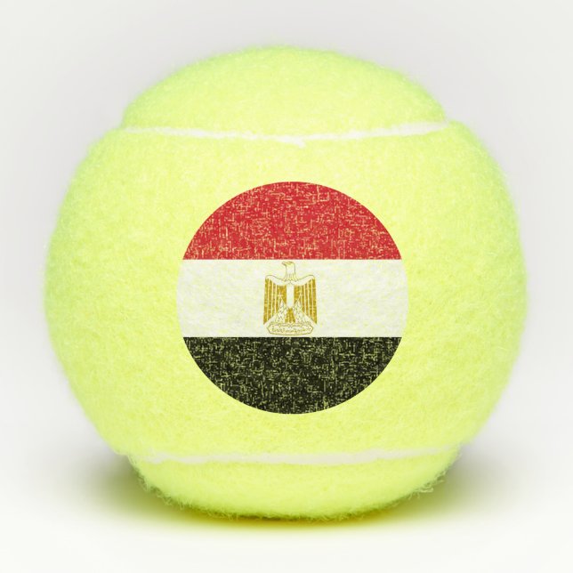 Pelotas De Tenis Balón de tenis con bandera de Egipto (Anverso)