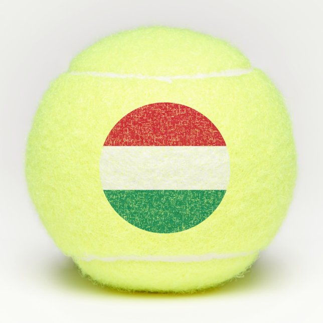 Pelotas De Tenis Balón de tenis con bandera de Hungría (Anverso)