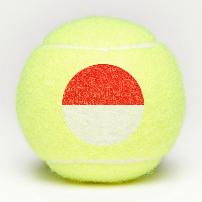 Pelotas De Tenis Balón de tenis con bandera de Indonesia (Anverso)