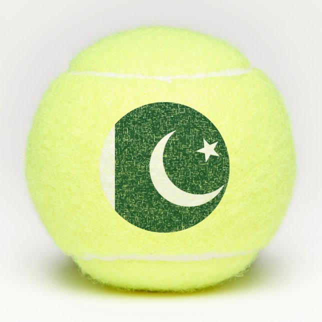 Pelotas De Tenis Balón de tenis con bandera de Pakistán (Anverso)
