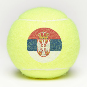 Pelotas De Tenis Balón de tenis con bandera de Serbia