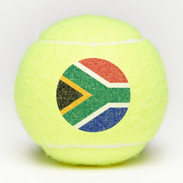 Pelotas De Tenis Balón de tenis con bandera de Sudáfrica (Anverso)