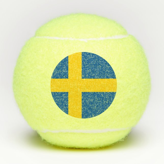 Pelotas De Tenis Balón de tenis con bandera de Suecia (Anverso)