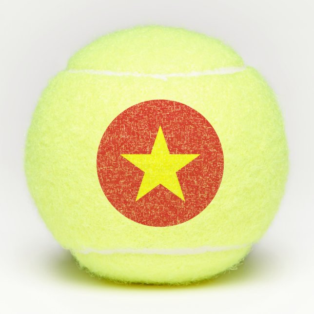 Pelotas De Tenis Balón de tenis con bandera de Vietnam (Anverso)