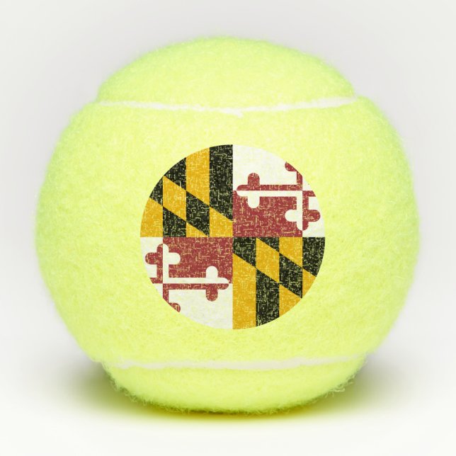 Pelotas De Tenis Balón de tenis de penn con bandera de Maryland, EE (Anverso)