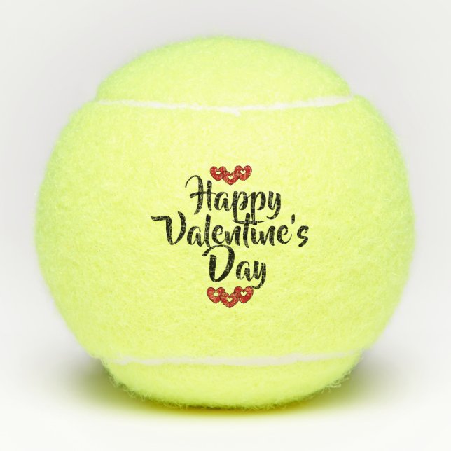 Pelotas De Tenis Balón de tenis el día de San Valentín por dalDesig (Anverso)