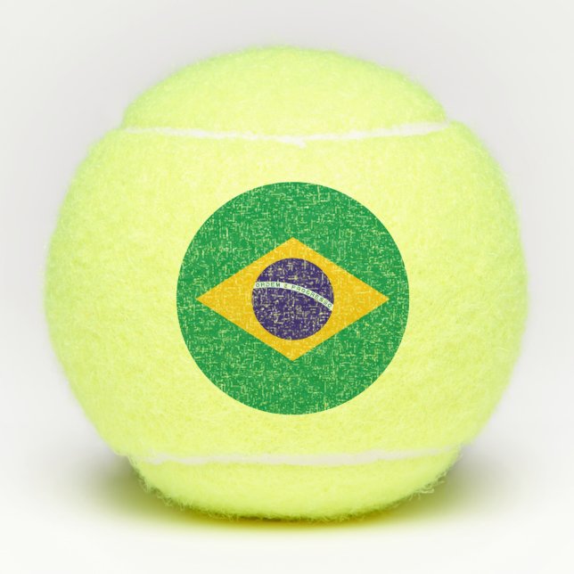 Pelotas De Tenis Balón de tenis penn con bandera de Brasil (Anverso)
