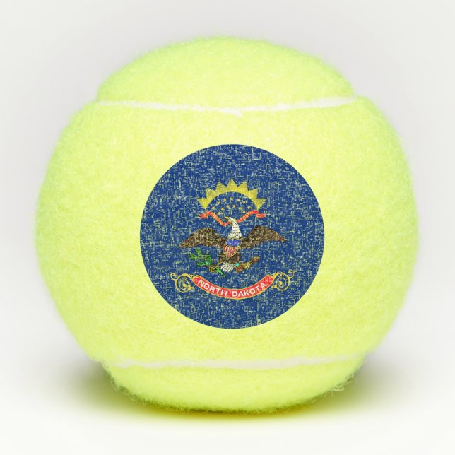 Pelotas De Tenis Balón de tenis penn con bandera de Dakota del Nort (Anverso)