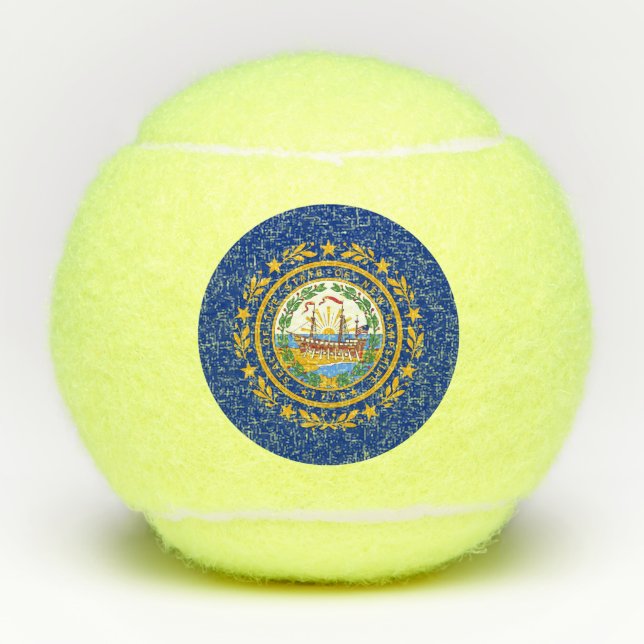 Pelotas De Tenis Balón de tenis penn con bandera de New Hampshire,  (Anverso)
