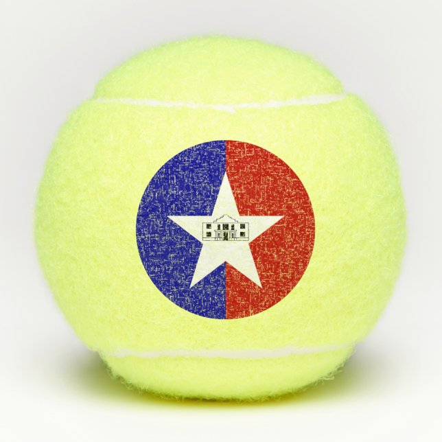 Pelotas De Tenis Balón de tenis penn con bandera de San Antonio, EE (Anverso)
