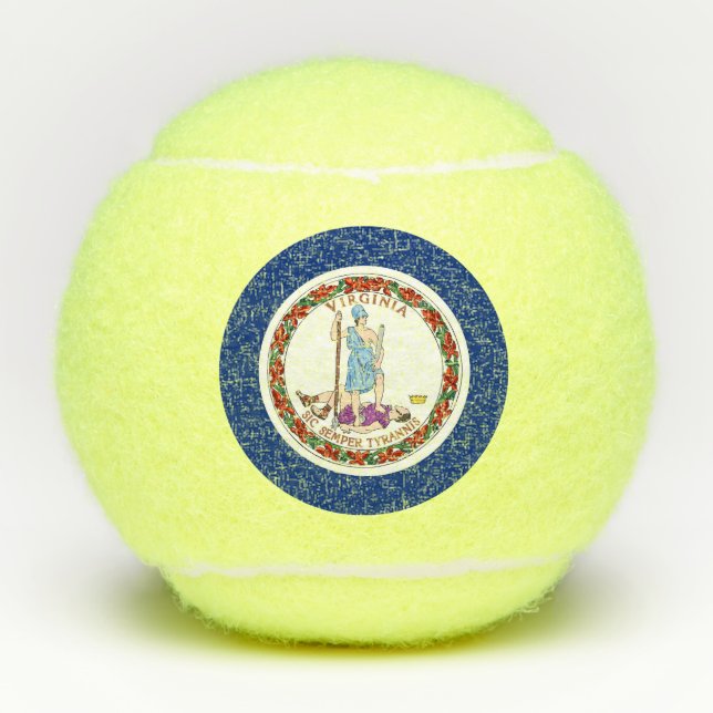 Pelotas De Tenis Balón de tenis penn con bandera de Virginia, EE.UU (Anverso)