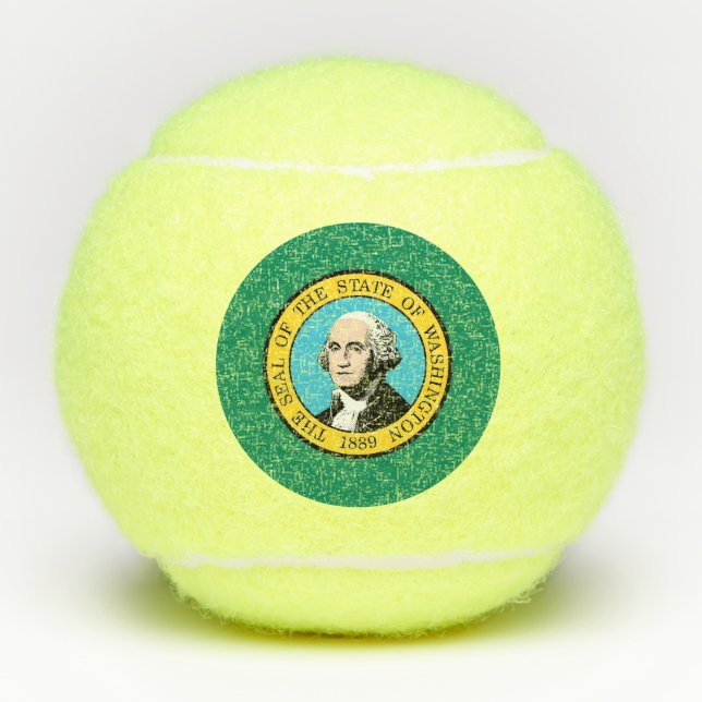 Pelotas De Tenis Balón de tenis penn con bandera de Washington, Est (Anverso)