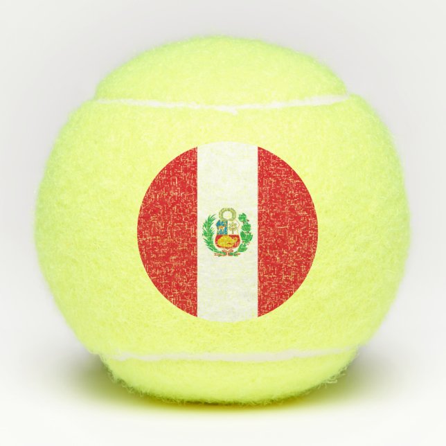 Pelotas De Tenis Balón de tenis penn con bandera del Perú (Anverso)