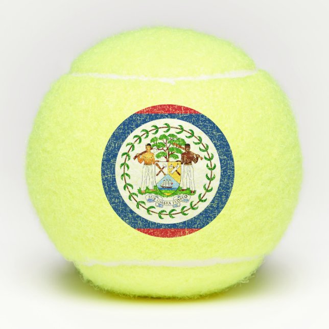 Pelotas De Tenis Baloncesto de tenis con bandera de Belice (Anverso)