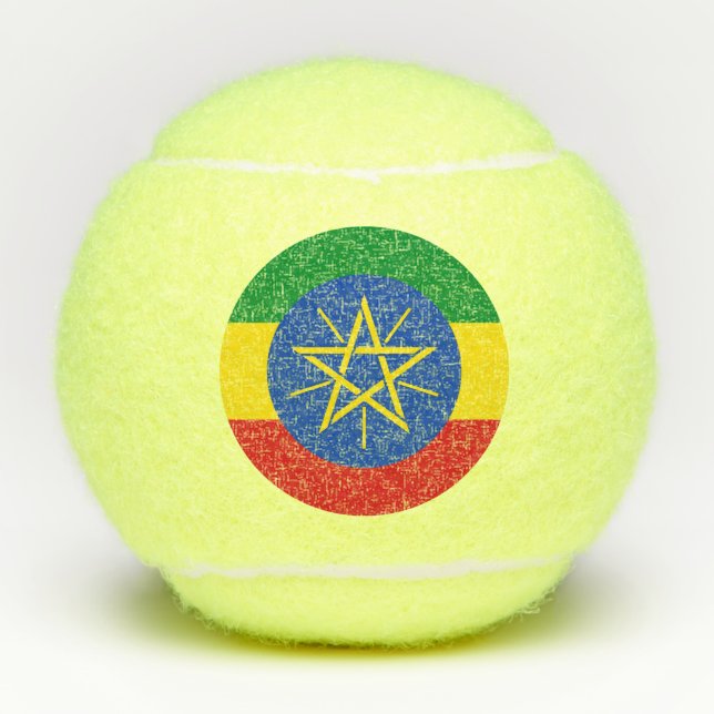 Pelotas De Tenis Baloncesto de tenis con bandera de Etiopía (Anverso)