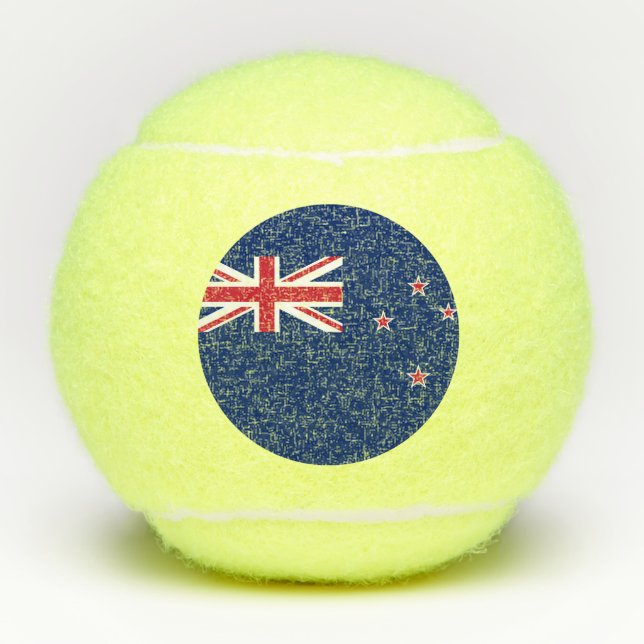 Pelotas De Tenis Baloncesto de tenis con bandera de Nueva Zelanda (Anverso)