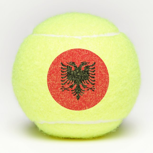 Pelotas De Tenis Bandera albanesa (Anverso)