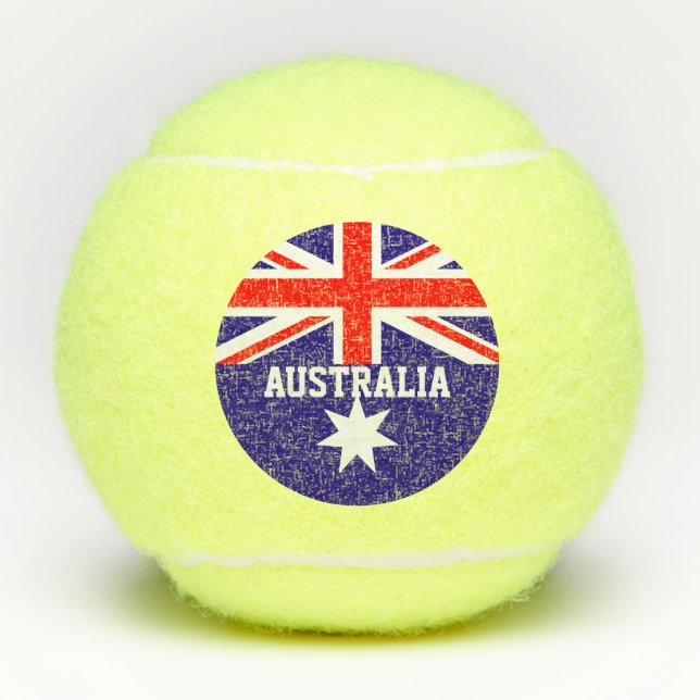 Pelotas De Tenis Bandera australiana marca nombre personalizado imp (Anverso)