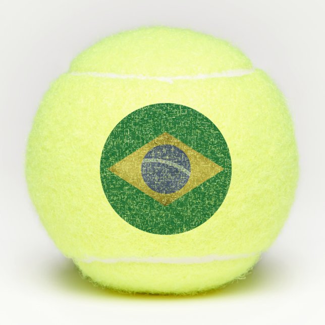Pelotas De Tenis Bandera brasileña (Anverso)