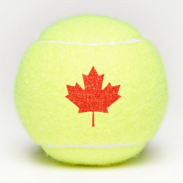 Pelotas De Tenis Bandera canadiense de hojas de arce rojas de Canad