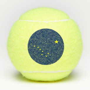 Pelotas De Tenis Bandera de Alaska