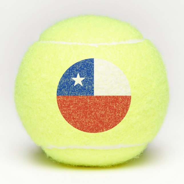 Pelotas De Tenis Bandera de Chile (Anverso)