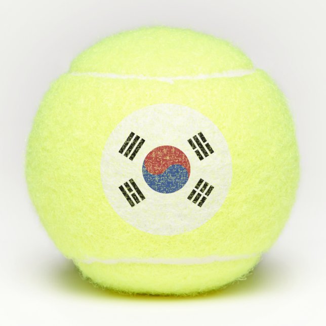 Pelotas De Tenis Bandera de Corea del Sur (Anverso)