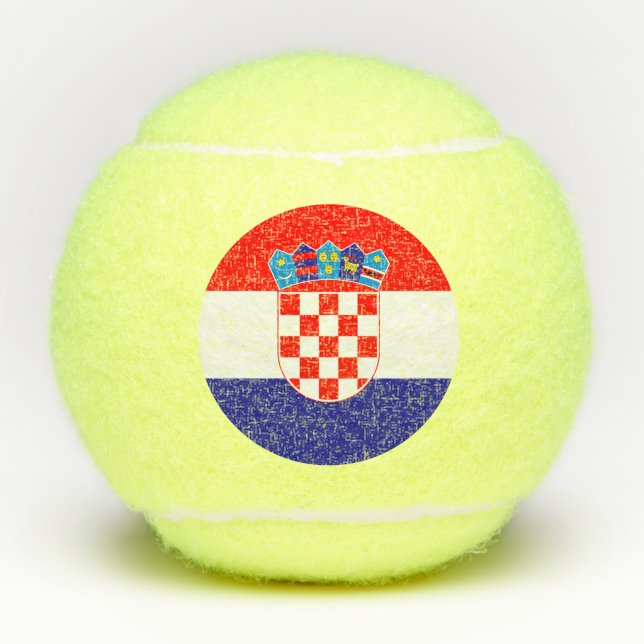 Pelotas De Tenis Bandera de Croacia (Anverso)
