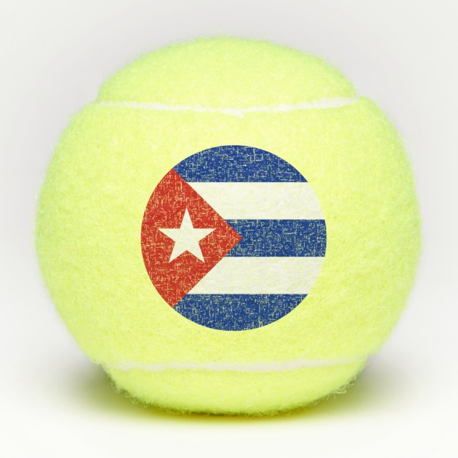 Pelotas De Tenis Bandera de Cuba (Anverso)