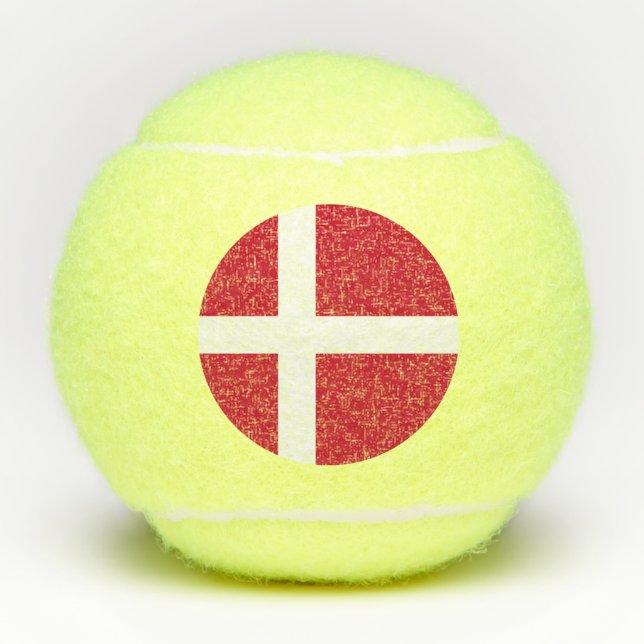 Pelotas De Tenis Bandera de Dinamarca (Anverso)