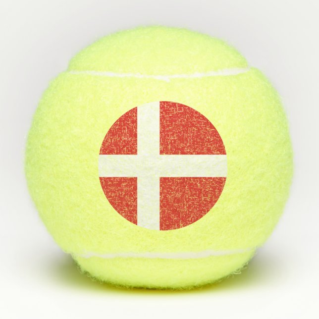 Pelotas De Tenis Bandera de Dinamarca (Anverso)