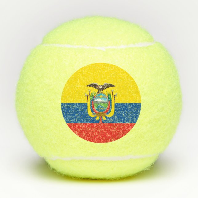 Pelotas De Tenis Bandera de Ecuador (Anverso)