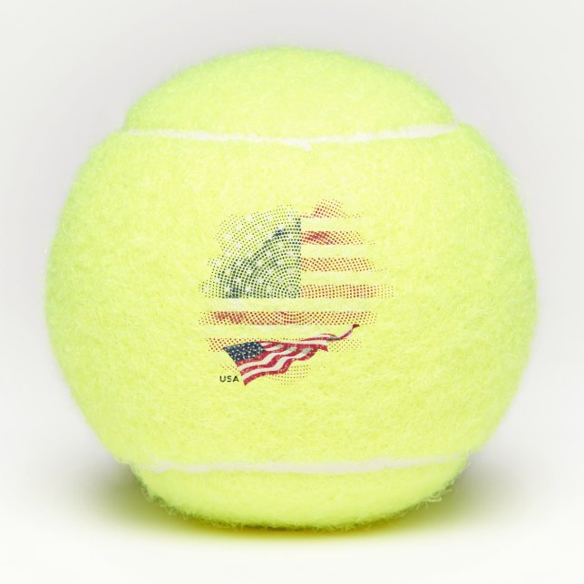 Pelotas De Tenis bandera de EE. UU. (Anverso)
