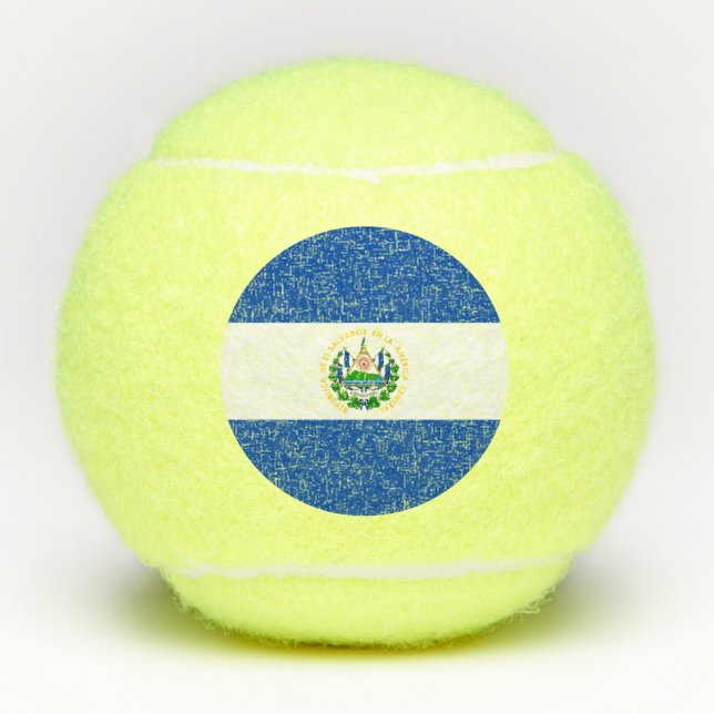 Pelotas De Tenis Bandera de El Salvador (Anverso)