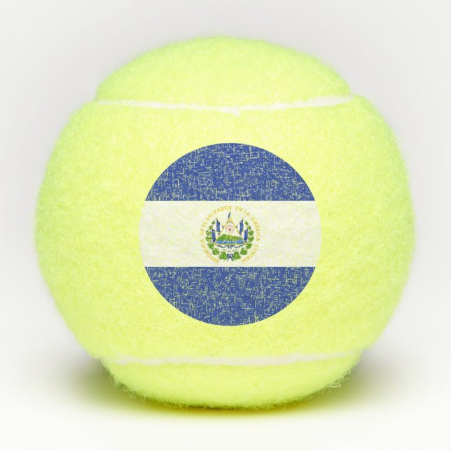 Pelotas De Tenis Bandera de El Salvador (Anverso)