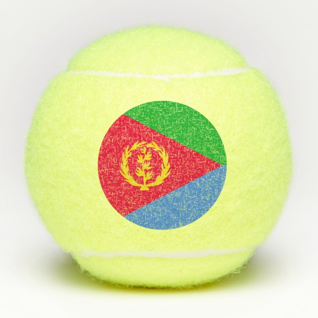 Pelotas De Tenis Bandera de Eritrea (Anverso)