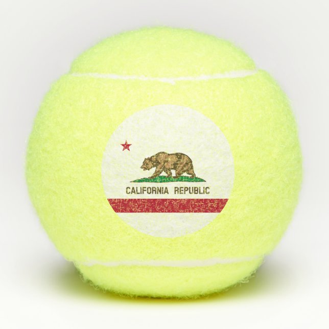 Pelotas De Tenis Bandera de estado de California (Anverso)