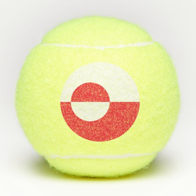 Pelotas De Tenis Bandera de Groenlandia (Anverso)
